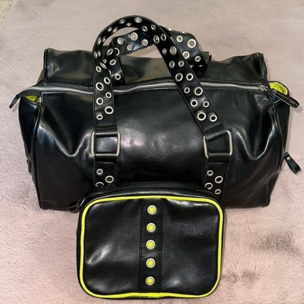 Faux Leather Travel Bag Set